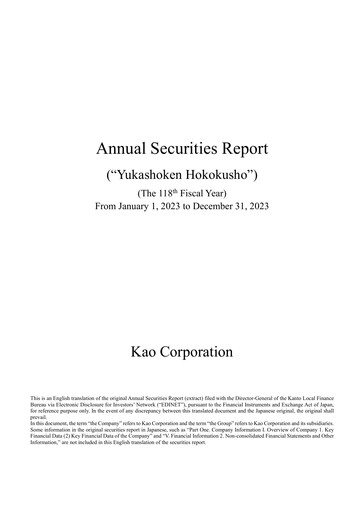 Vorschaubild Kaō Finanzbericht 2023