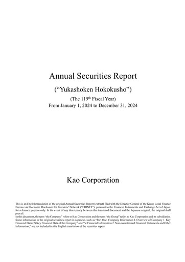 Vorschaubild Kaō Finanzbericht 2024