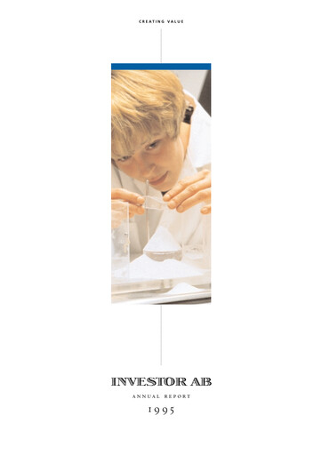 Thumbnail Investor AB Annual Report 1995