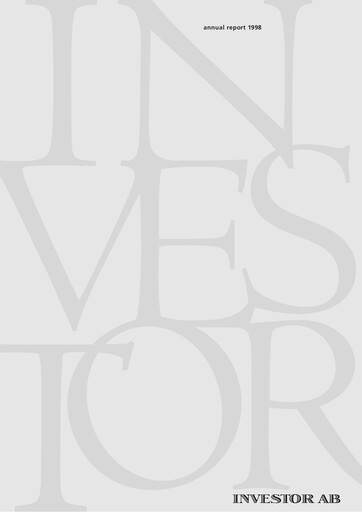 Thumbnail Investor AB Annual Report 1998