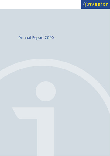 Thumbnail Investor AB Annual Report 2000