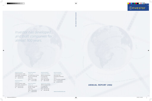 Thumbnail Investor AB Annual Report 2002