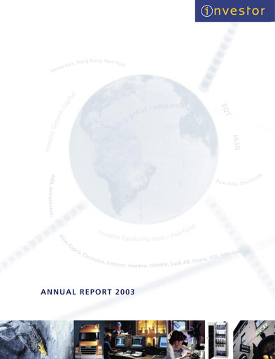 Thumbnail Investor AB Annual Report 2003