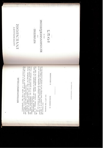 Thumbnail Investor AB Annual Report 1925