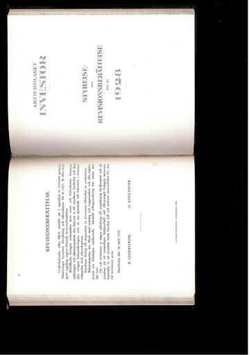 Thumbnail Investor AB Annual Report 1928