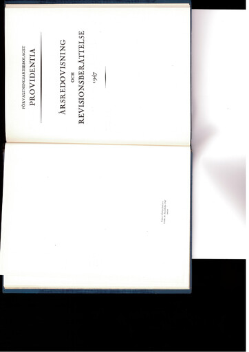 Thumbnail Investor AB Annual Report 1947