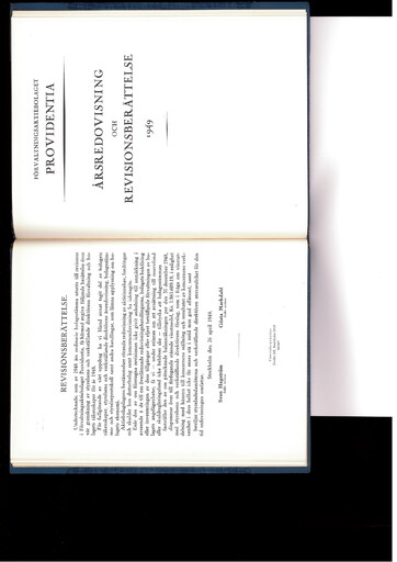 Thumbnail Investor AB Annual Report 1949