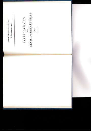 Thumbnail Investor AB Annual Report 1951