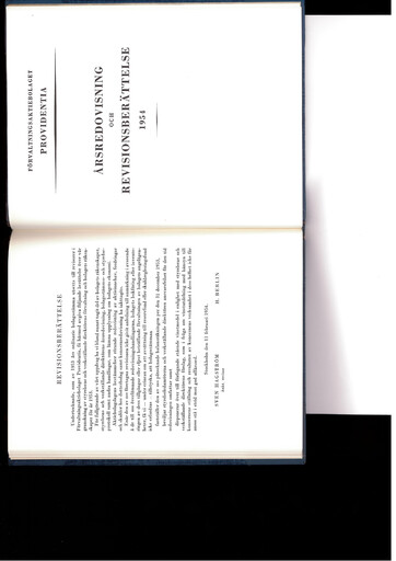 Thumbnail Investor AB Annual Report 1954