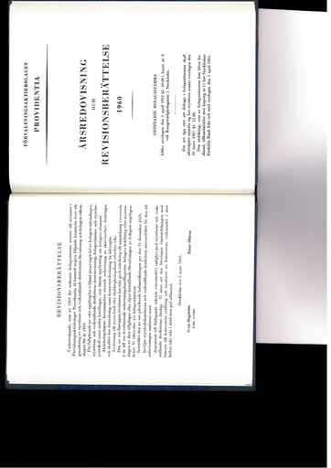 Thumbnail Investor AB Annual Report 1960