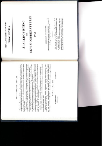 Thumbnail Investor AB Annual Report 1961