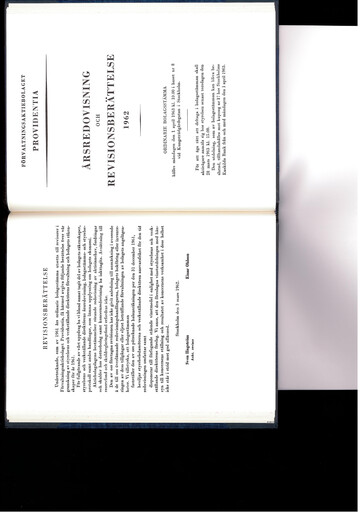 Thumbnail Investor AB Annual Report 1962