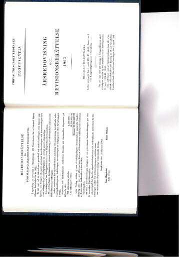 Thumbnail Investor AB Annual Report 1963