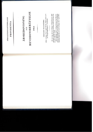 Thumbnail Investor AB Annual Report 1964