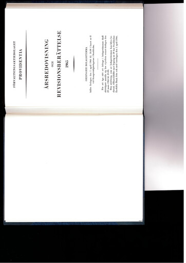 Thumbnail Investor AB Annual Report 1965