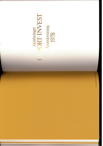 Thumbnail Investor AB Annual Report 1978