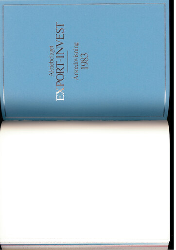 Thumbnail Investor AB Annual Report 1983