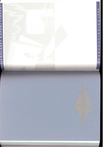 Thumbnail Investor AB Annual Report 1986