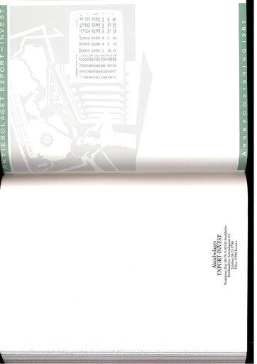 Thumbnail Investor AB Annual Report 1987