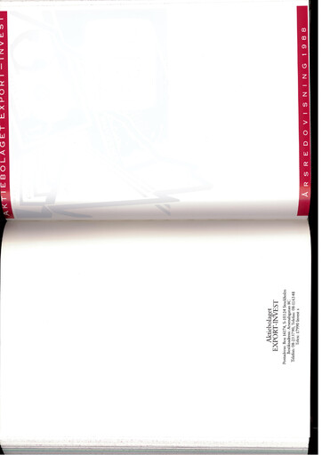 Thumbnail Investor AB Annual Report 1988