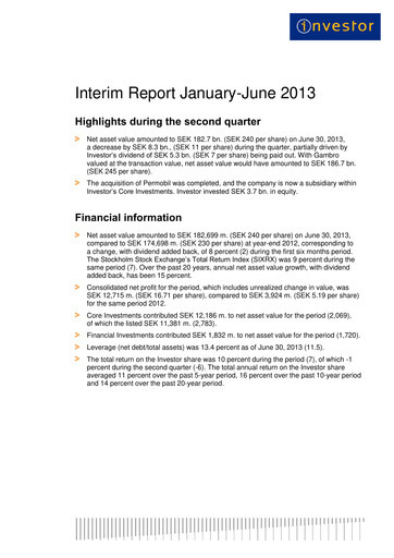 Thumbnail Investor AB Half-year Report 2013-h1
