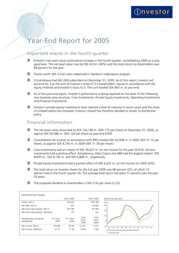 Vorschaubild Investor AB Quartalsbericht 2005-q4