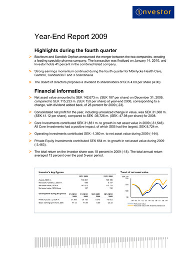 Vorschaubild Investor AB Quartalsbericht 2009-q4