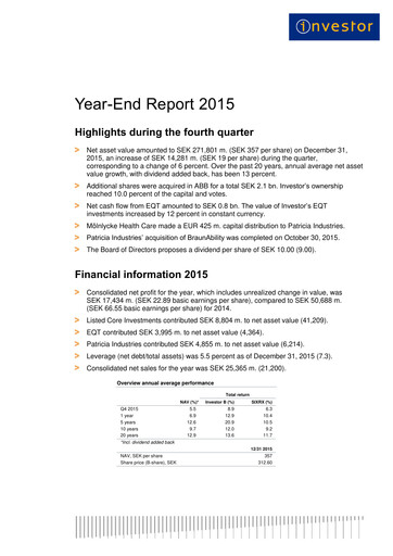 Vorschaubild Investor AB Quartalsbericht 2015-q4
