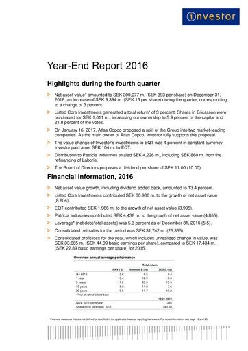 Vorschaubild Investor AB Quartalsbericht 2016-q4