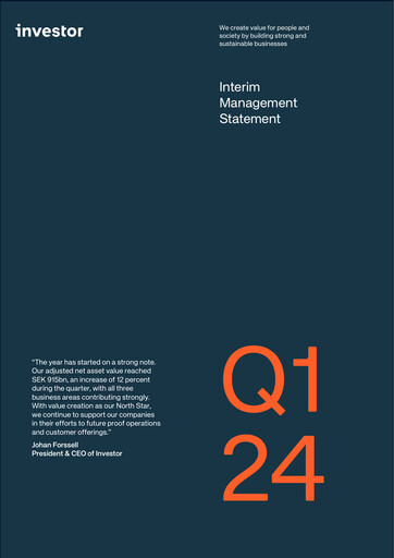 Vorschaubild Investor AB Quartalsbericht 2024-q1