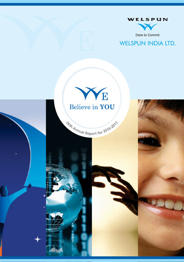 Thumbnail Welspun India Annual Report 2010-2011