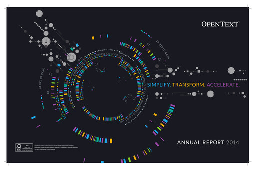 Thumbnail OpenText Annual Report 2014