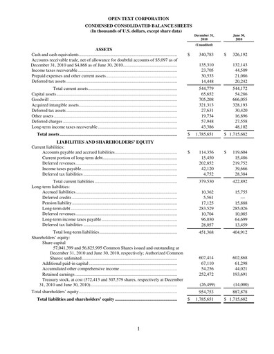 Miniature OpenText Rapport trimestriel 2011-q2
