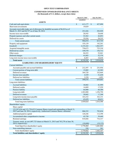 Miniature OpenText Rapport trimestriel 2015-q3