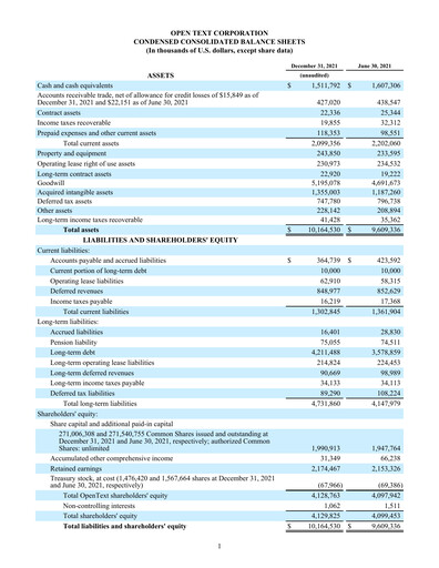 Miniature OpenText Rapport trimestriel 2022-q2