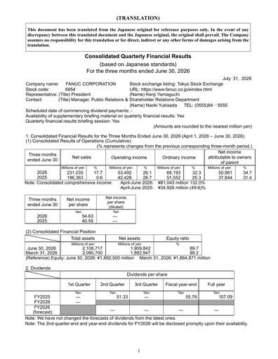 Thumbnail Fanuc Quarterly Report 2027-q1