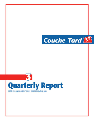 Thumbnail Alimentation Couche-Tard
 Financial Statement 2014-9m