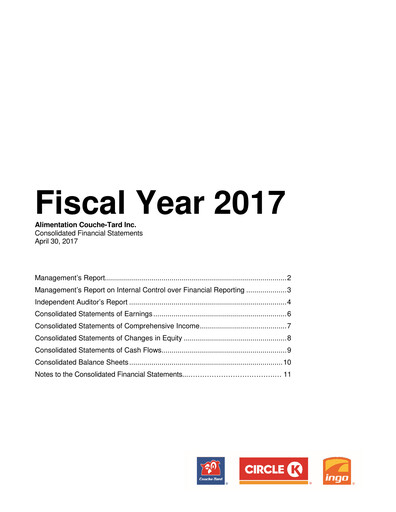 Thumbnail Alimentation Couche-Tard
 Financial Statement 2017