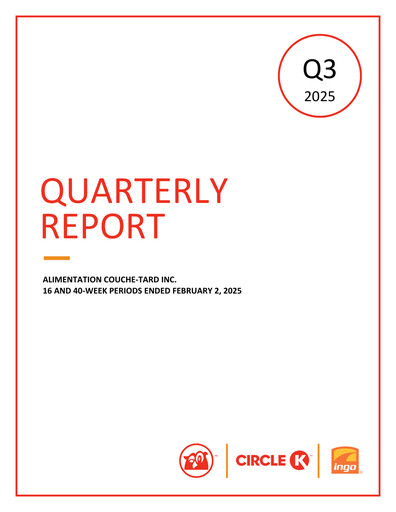 Thumbnail Alimentation Couche-Tard
 Quarterly Report 2025-q3