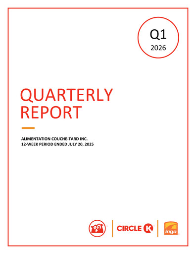 Thumbnail Alimentation Couche-Tard
 Quarterly Report 2026-q1