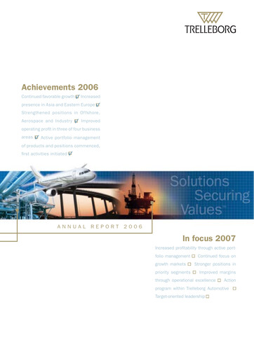 Thumbnail Trelleborg AB Annual Report 2006