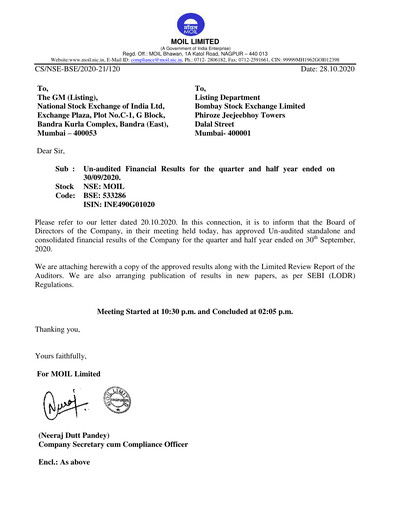 Thumbnail MOIL Quarterly Report 2020-q2