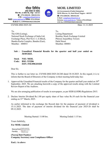 Thumbnail MOIL Quarterly Report 2025-q2