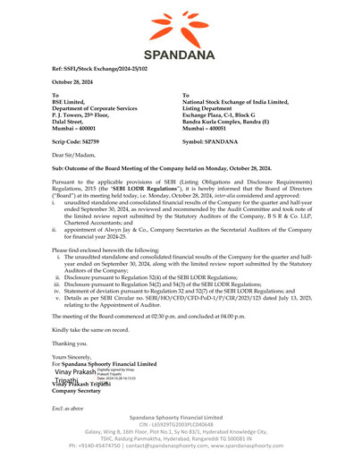 Thumbnail Spandana Sphoorty Financial Quarterly Report 2024-q2