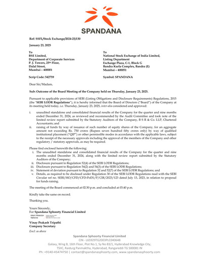 Thumbnail Spandana Sphoorty Financial Quarterly Report 2024-q3