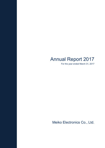 Thumbnail Meiko Electronics Annual Report 2017