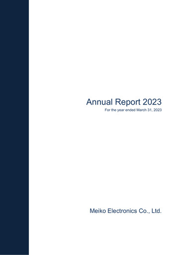Vorschaubild Meiko Electronics Jahresbericht 2023