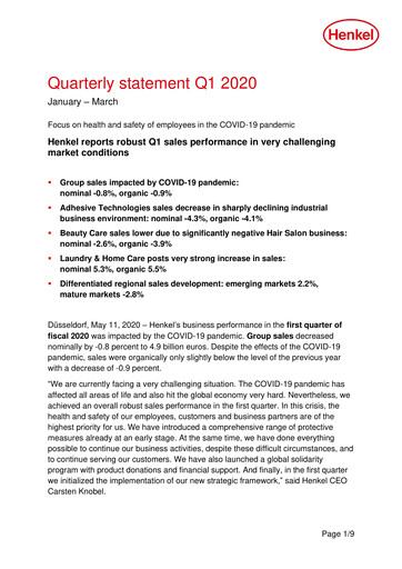 Thumbnail Henkel Quarterly Report 2020-q1