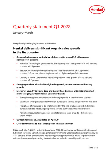 Thumbnail Henkel Quarterly Report 2022-q1