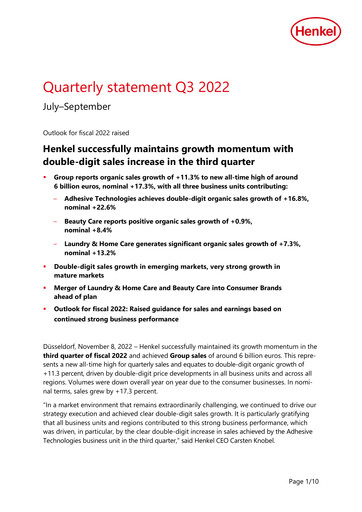 Thumbnail Henkel Quarterly Report 2022-q3